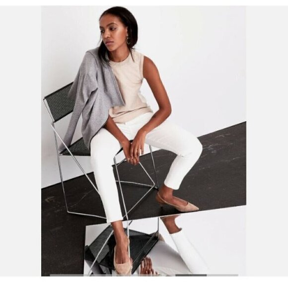 Banana Republic Mid Rise Sculpt Skinny Jeans Stay White Size 6/28 PETITE RT$90 - Picture 2 of 6